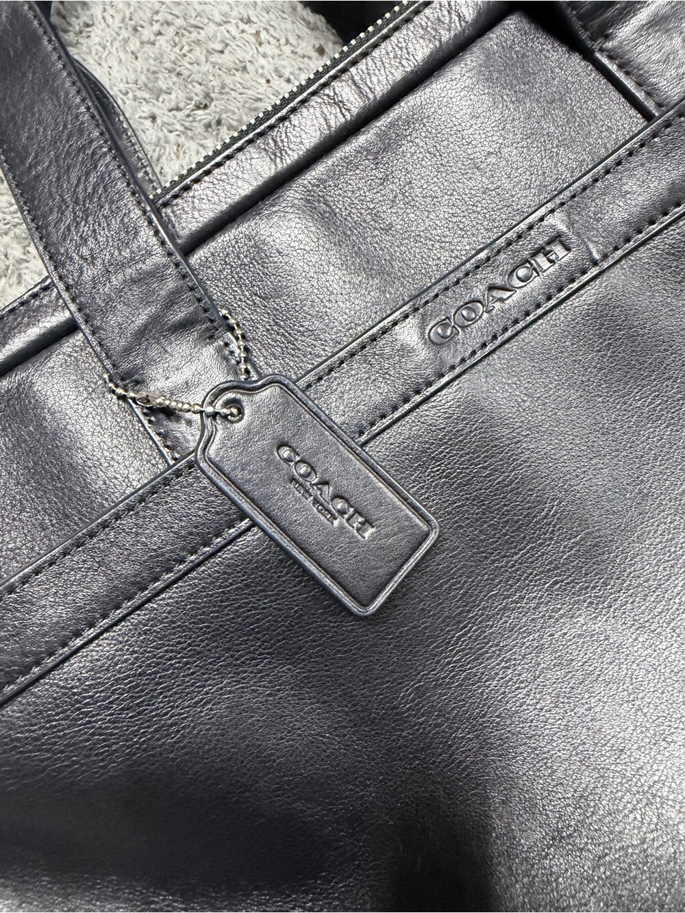Coach Hamilton Smooth Leather Briefcase Black - Picture 16 of 16